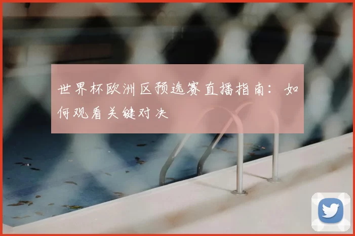 世界杯欧洲区预选赛直播指南:如何观看关键对决