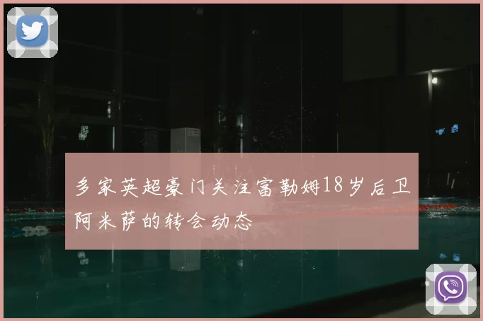 多家英超豪门关注富勒姆18岁后卫阿米萨的转会动态