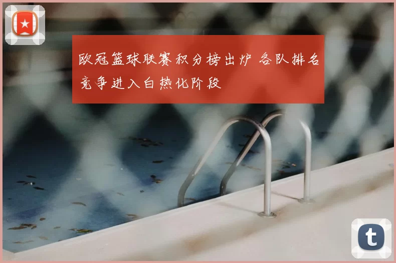 欧冠篮球联赛积分榜出炉 各队排名竞争进入白热化阶段