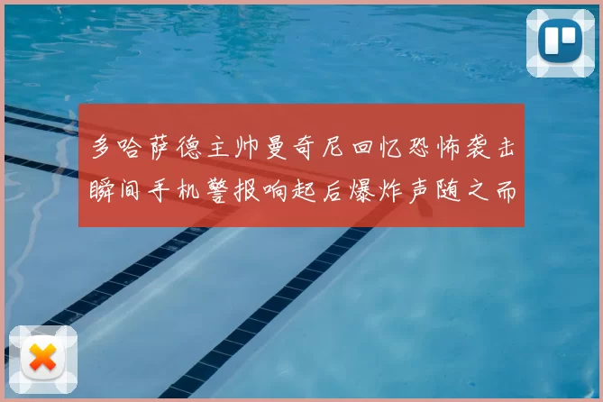 多哈萨德主帅曼奇尼回忆恐怖袭击瞬间手机警报响起后爆炸声随之而来