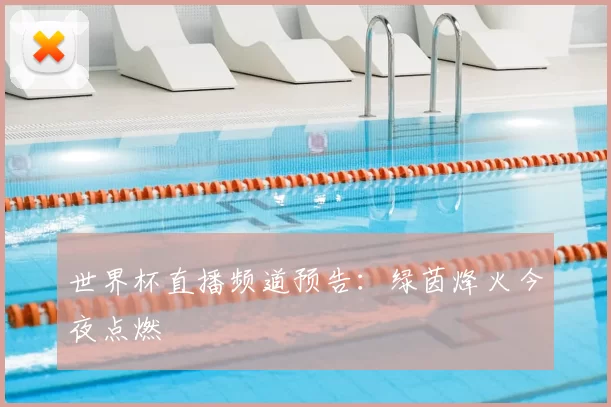 世界杯直播频道预告：绿茵烽火今夜点燃